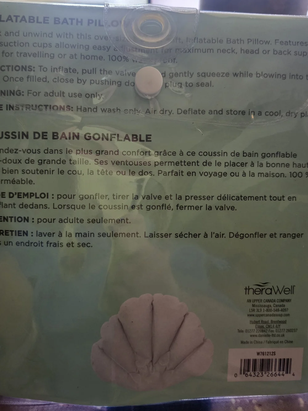 inflatable bath pillow